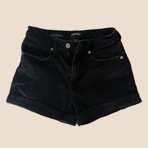 wild fable high rise denim black shorts